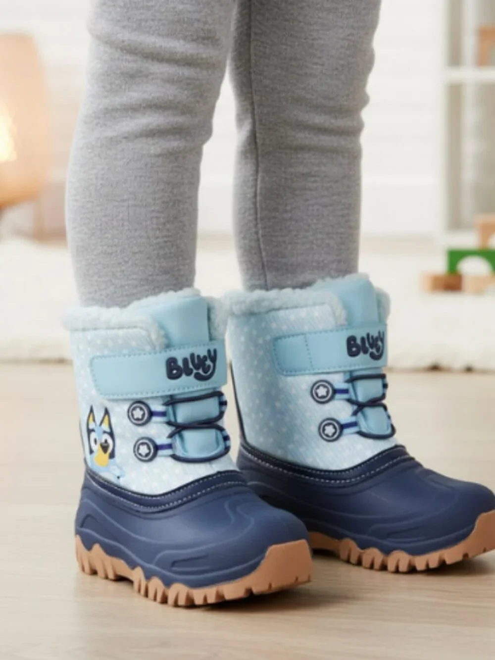 LUDO Bluey Toddler Winter Boots Size 10 Waterproof Snow Boots Insulated